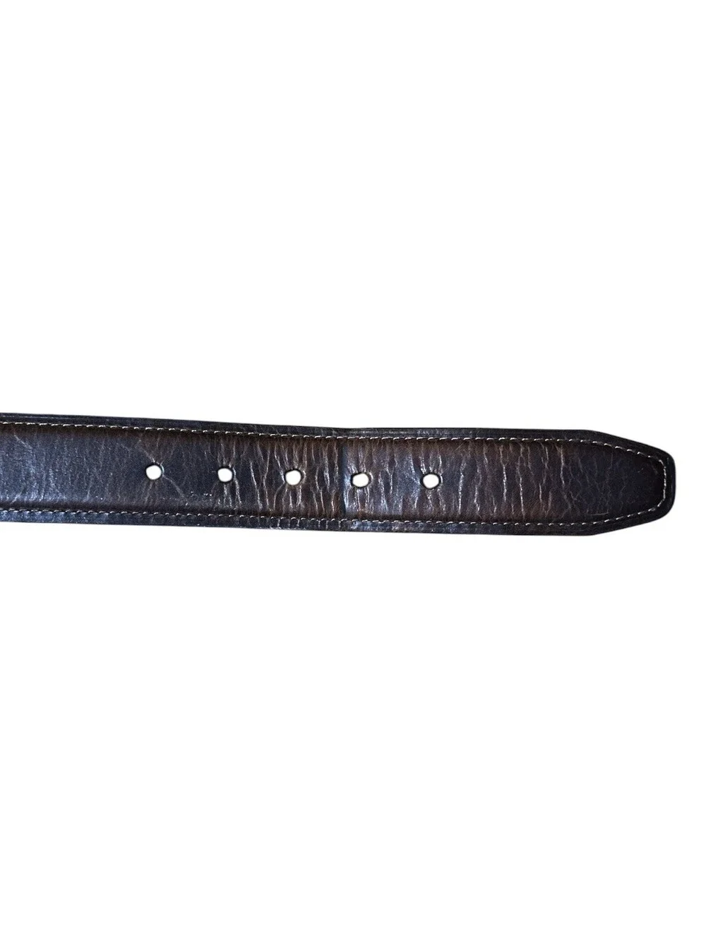 Columbia Sportswear Double Loop Leather Belt 34W Distressed Brown Casual Work